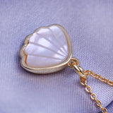 Shell Pendant Necklace Pearl Jewelry Heart Choker