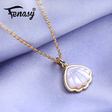 Shell Pendant Necklace Pearl Jewelry Heart Choker