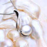Vintage 925 Silver Pendant Freshwater Pearl Necklace