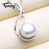 Vintage 925 Silver Pendant Freshwater Pearl Necklace
