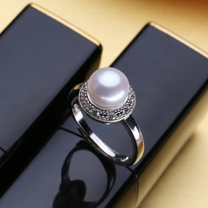 Adjustable Natural Pearl Ring for Women