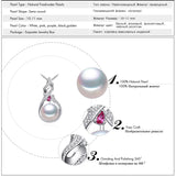 Sterling Silver Big Leaf Pendant Necklace with Natural Pearl for Women