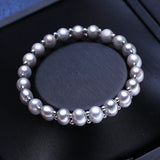 Natural Gray Pearl Double Layer Bracelet for Women