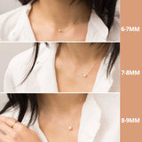 925 Silver Natural Pearl Choker Necklace for Girls