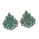 30pcs Antique Bronze Geometric Connection Charms Pendants DIY Jewelry Findings