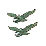 50pcs Antique Green Bronze Eagle Pendants For DIY Jewelry Making PJ224