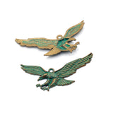 50pcs Antique Green Bronze Eagle Pendants For DIY Jewelry Making PJ224