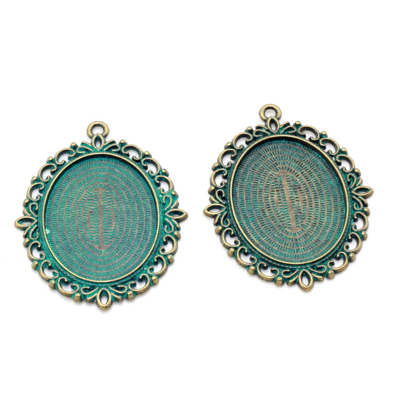 Antique Bronze DIY Alloy Jewelry Accessories Retro Time Gem Bottom Support
