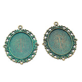 Antique Bronze DIY Alloy Jewelry Accessories Retro Time Gem Bottom Support