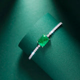 FFGEMS Paraiba Tourmaline Emerald Gemstone Diamonds Bangle Tennis Bracelet