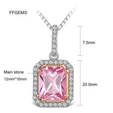 925 Silver Moissanite Sapphire Birthstone Pendant Necklace