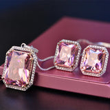 925 Silver Moissanite Sapphire Birthstone Pendant Necklace