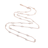 925 Silver Necklace Long Chain Zircon Moissanite Diamond Fine Jewelry Gift