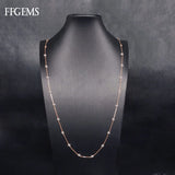 925 Silver Necklace Long Chain Zircon Moissanite Diamond Fine Jewelry Gift