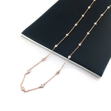 925 Silver Necklace Long Chain Zircon Moissanite Diamond Fine Jewelry Gift
