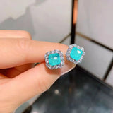 FFGems Brazilian Paraiba Emerald Tourmaline Necklace for Women