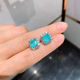 FFGems Brazilian Paraiba Emerald Tourmaline Necklace for Women