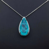 FFGems Brazilian Paraiba Tourmaline Necklace 12*25mm