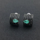 Emerald Earring Synthetic Gemstone Fine Jewelry For Women Lady