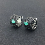 Emerald Earring Synthetic Gemstone Fine Jewelry For Women Lady