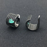 Emerald Earring Synthetic Gemstone Fine Jewelry For Women Lady