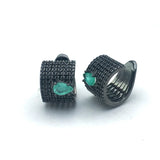 Emerald Earring Synthetic Gemstone Fine Jewelry For Women Lady