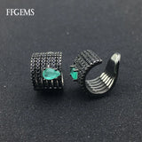 Emerald Earring Synthetic Gemstone Fine Jewelry For Women Lady