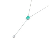 Emerald Pendant Necklace Fine Jewelry Women Lady Engagement Wedding