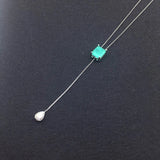 Emerald Pendant Necklace Fine Jewelry Women Lady Engagement Wedding