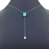 Emerald Pendant Necklace Fine Jewelry Women Lady Engagement Wedding