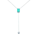 Emerald Pendant Necklace Fine Jewelry Women Lady Engagement Wedding