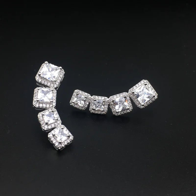 High Quality Zircon Earrings Synthetic Gemstone Fine Jewelry