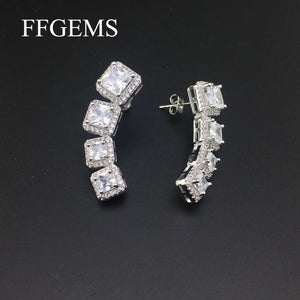 High Quality Zircon Earrings Synthetic Gemstone Fine Jewelry