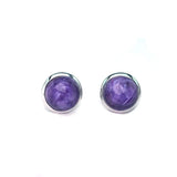 Natural Charoite Earring 925 Silver Gemstone Fine Jewelry For Women