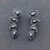 Emerald Earrings Synthetic Gemstone Fine Jewelry For Women Engagement Wedding