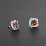 Zultanite Stud Earrings Silver Square Stone Fine Jewelry Gift