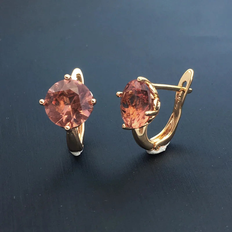 FFGems Zultanite Earrings 925 Silver Stone Change Rose Plated Jewelry