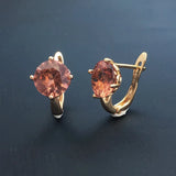 FFGems Zultanite Earrings 925 Silver Stone Change Rose Plated Jewelry