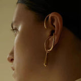 Irregular Distortion Buckle Layer Ear Cuff Twist Clip Earrings for Women
