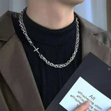 Unisex Bling Silver Metal Link Chains Necklace Choker