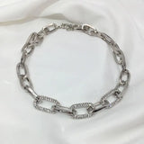 Unisex Bling Silver Metal Link Chains Necklace Choker