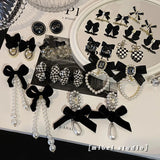Bow Earrings Collection Sweet Temperament Party Earrings