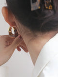 Fall Metal Acrylic Big Hoop Earrings for Women Girls Party Jewelry