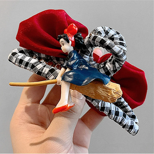 Unique Little Witch Bow Acrylic Plate Hair Clip Gift