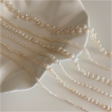 FFLACELL Freshwater Pearl Stackable Necklace Women Jewelry