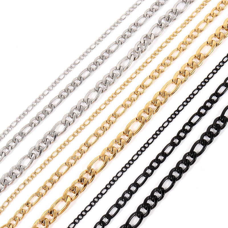 NK Stainless Steel Chain Necklace Classic Men Women Jewelry Gift