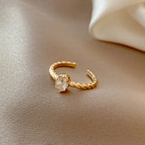 Zircon Wedding Ring Girls Adjustable Engagement Party Accessories