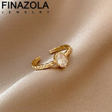 Zircon Wedding Ring Girls Adjustable Engagement Party Accessories