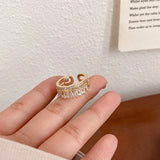 Double Layer Opening Wedding Ring Girls Engagement Party Accessories