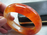 Chinese Orange Jade Agate Bangle Bracelet